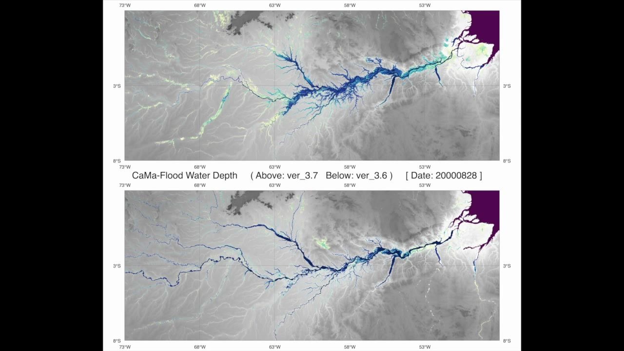 CAMAFLOOD模型对亚马逊流域洪水淹没的展示哔哩哔哩bilibili