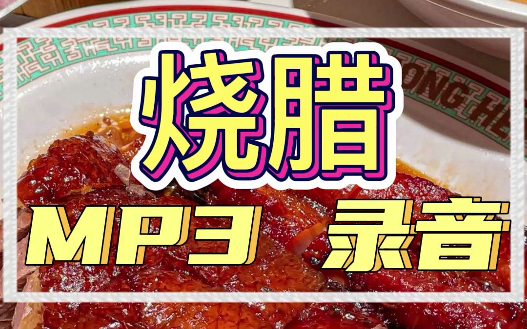 烧腊叫卖广告录音MP3哔哩哔哩bilibili