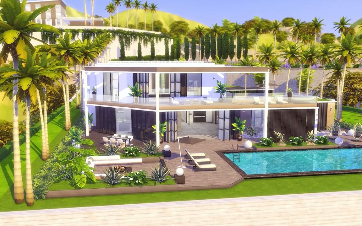 THE SIMS 4速建||搬运 Beverly Hills Manor【No CC 】by Lucy哔哩哔哩bilibili