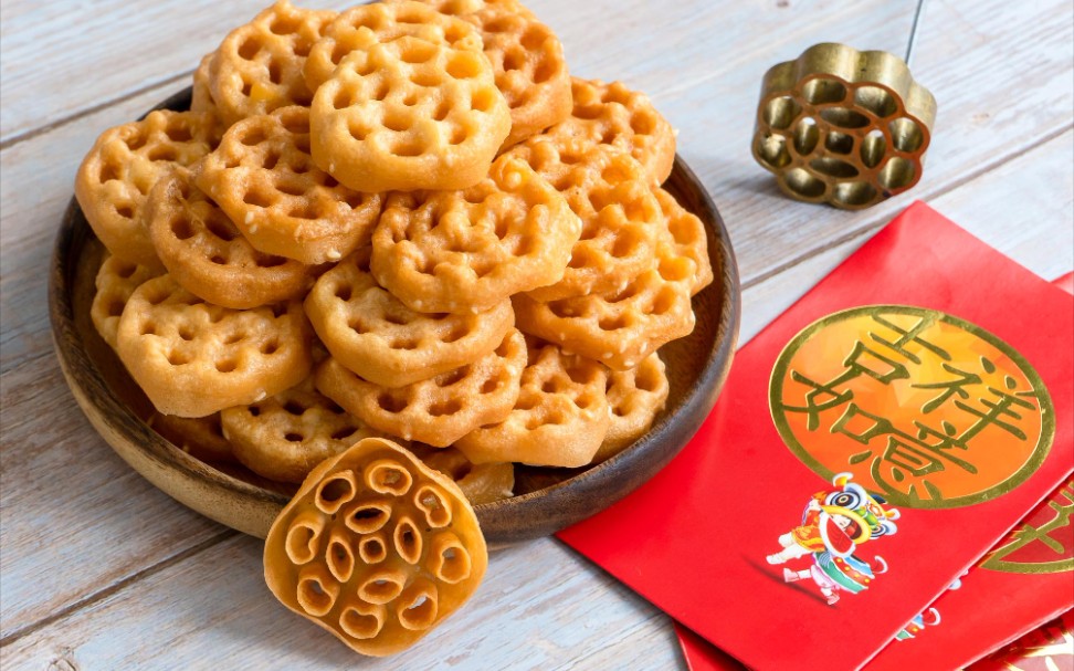 马来西亚过年必备的新年饼满满的椰子味比薯片还香脆好吃