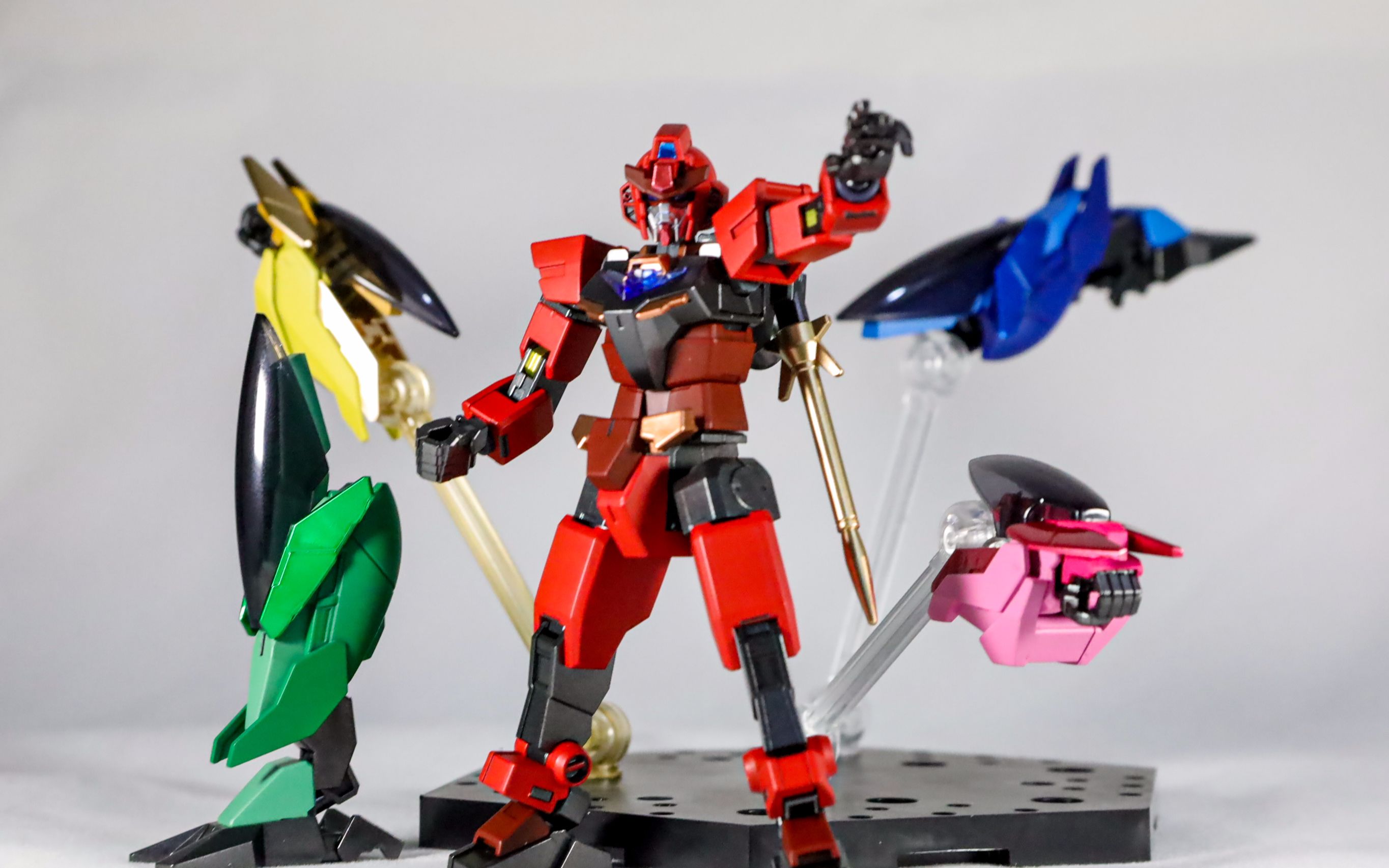 【脑洞喷涂】用超级战队的方式打开高达模型,hg高达anime兽魂rize参上