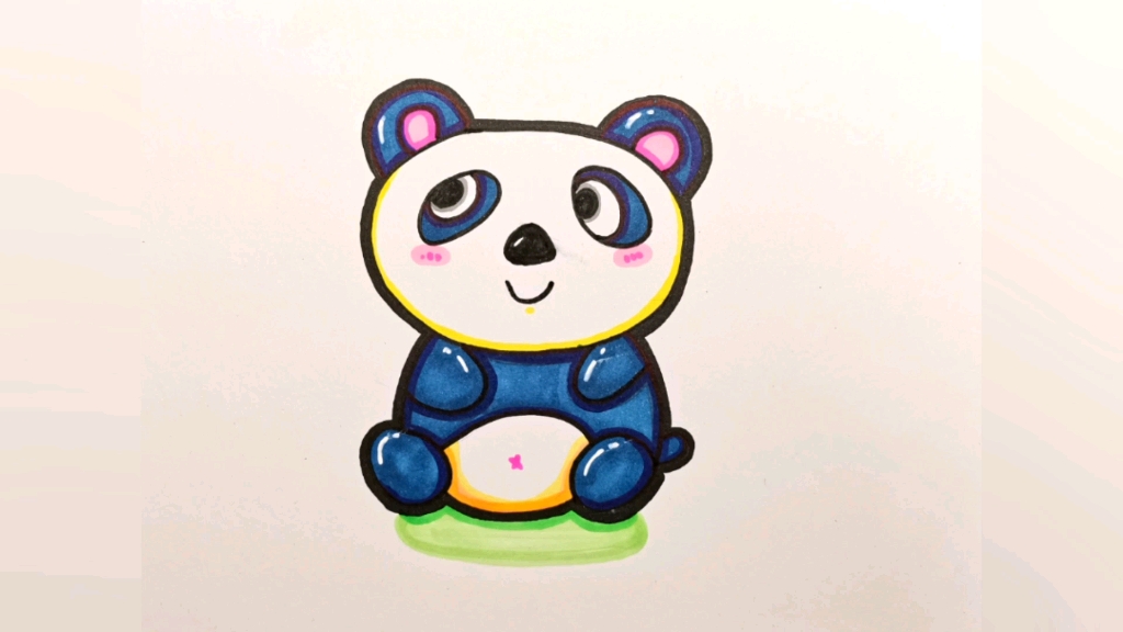 熊猫怎样涂色图片