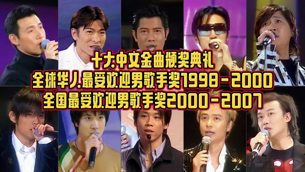 盘点19982007年度十大中文金曲,最受欢迎男歌手奖,最后一位历害哔哩哔哩bilibili