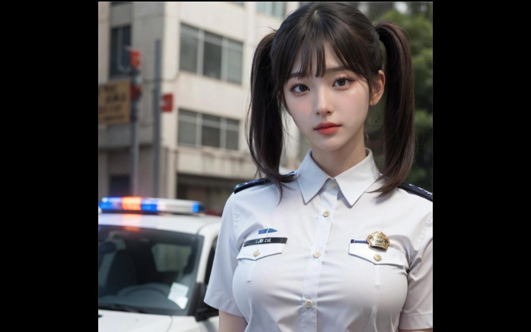 AI绘画美女警官哔哩哔哩bilibili