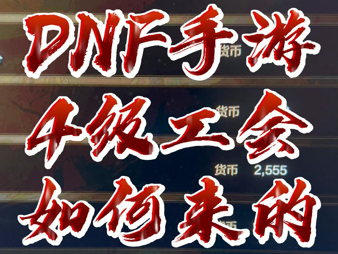 4级工会怎么来的? #dnf手游 #旭旭宝宝哔哩哔哩bilibili