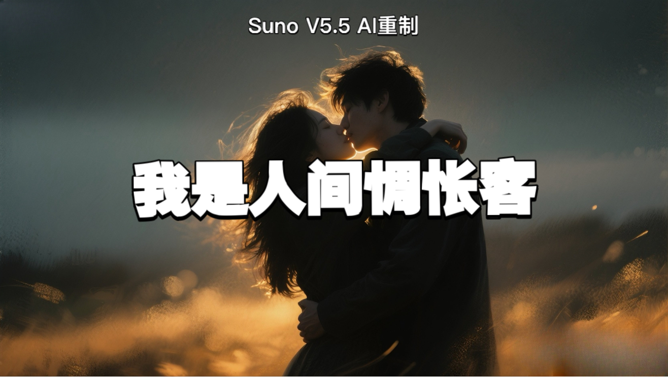 【Suno V5.5】AI翻唱《我是人间惆怅客》｜这首歌治好了我的“漂泊感”：原来流浪都是为了等一个人