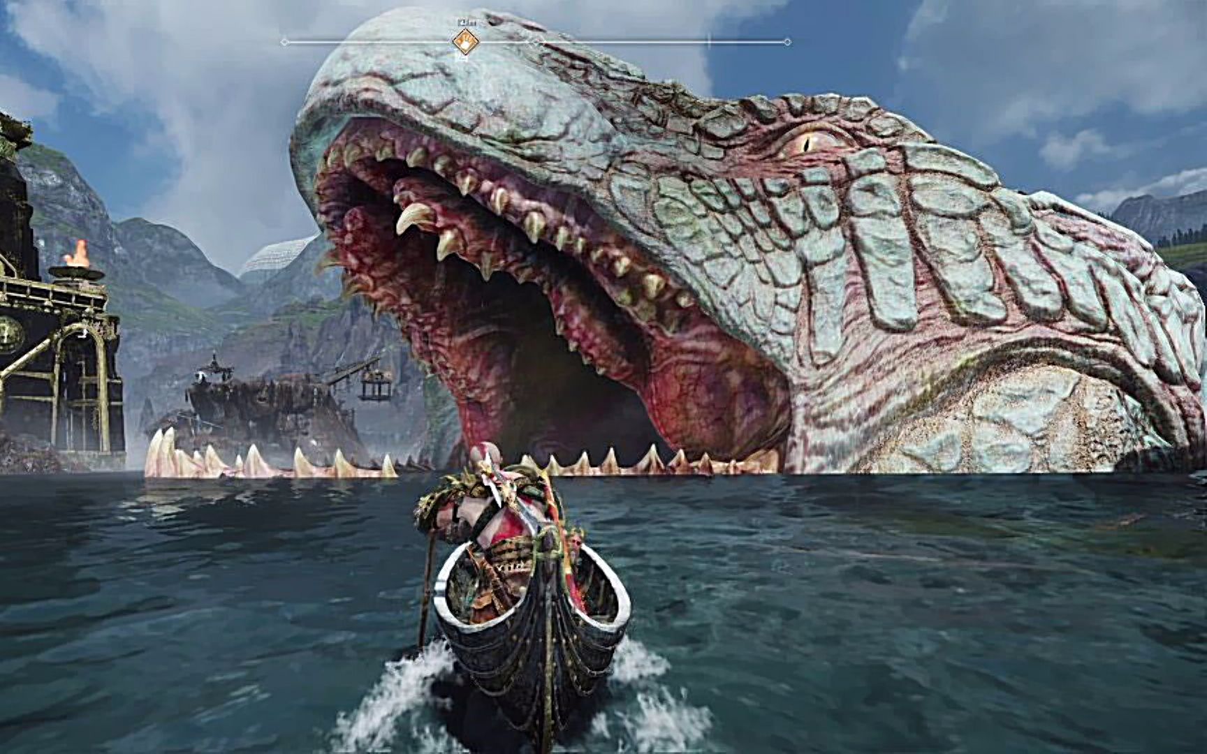 【光环-halo】《战神4》无伤最高难度攻略解说15 巨蛇之腹