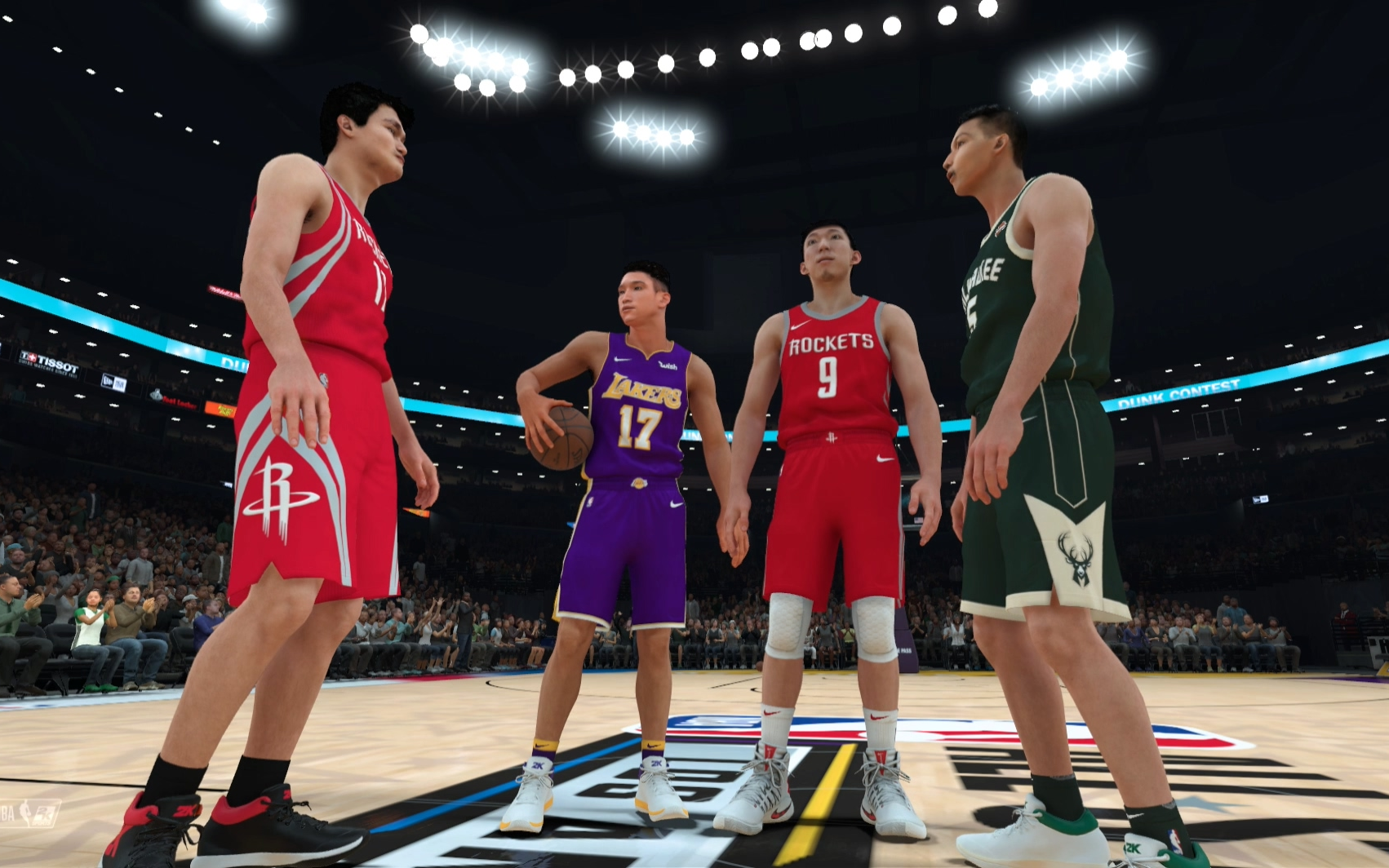 【2k扣篮大赛】中国队内战:易建联vs姚明 孙悦vs周琦