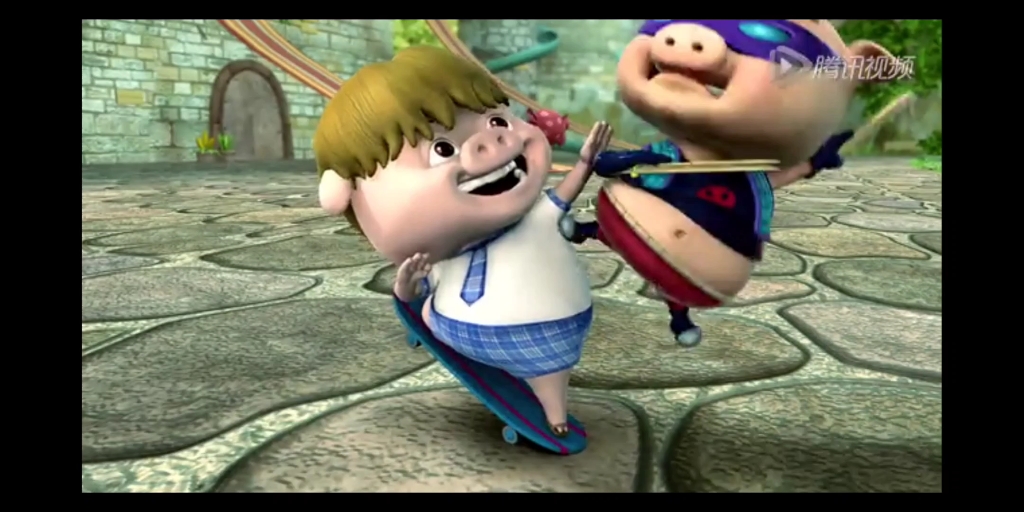 波比暴打滑板猪1:14:51时