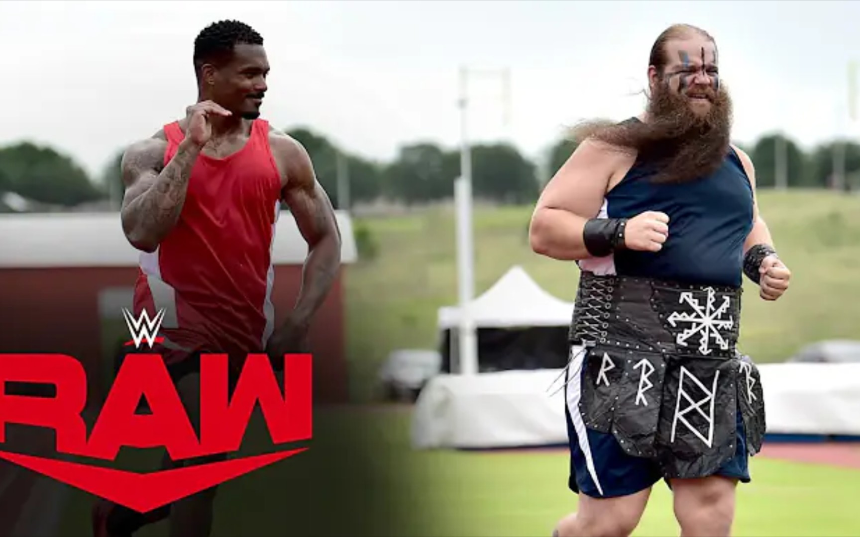【wwe搞笑剧情盘点】街霸与维京的运动比拼第四期————十项全能(打