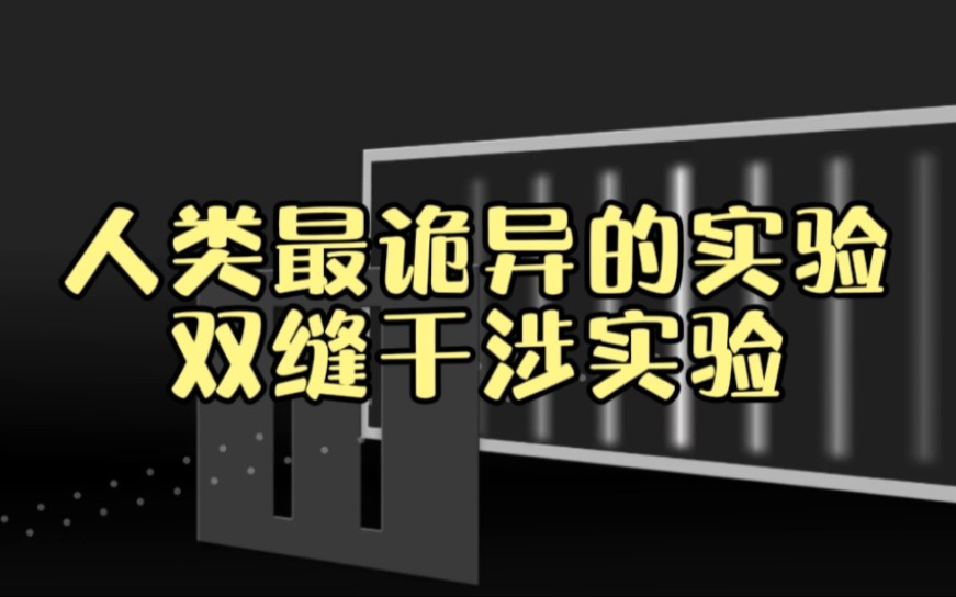 超诡异的实验,双缝干涉实验到底有多可怕?看得我直冒冷汗!哔哩哔哩bilibili