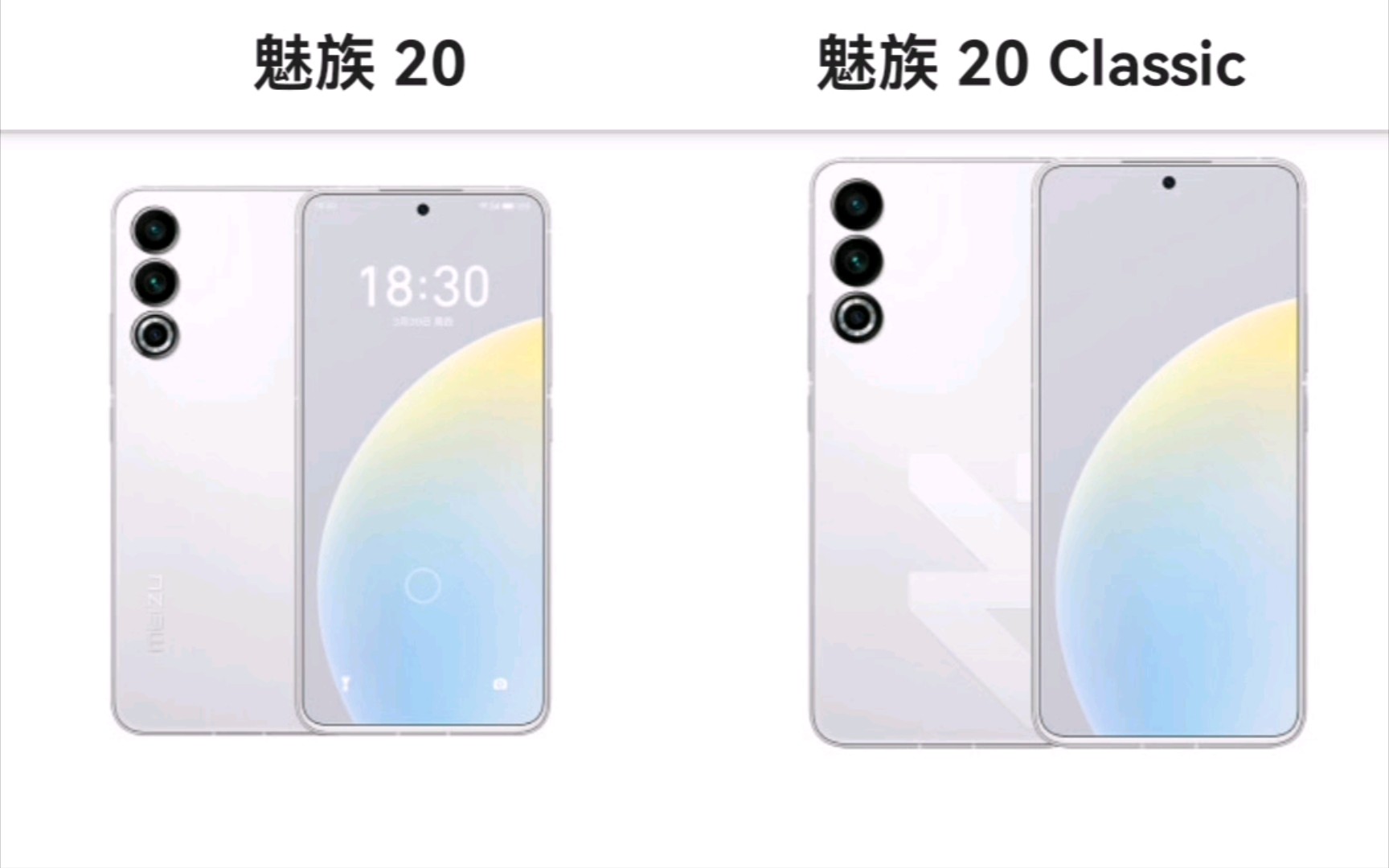 魅族20与魅族20 classic 参数对比(手机性能排行)