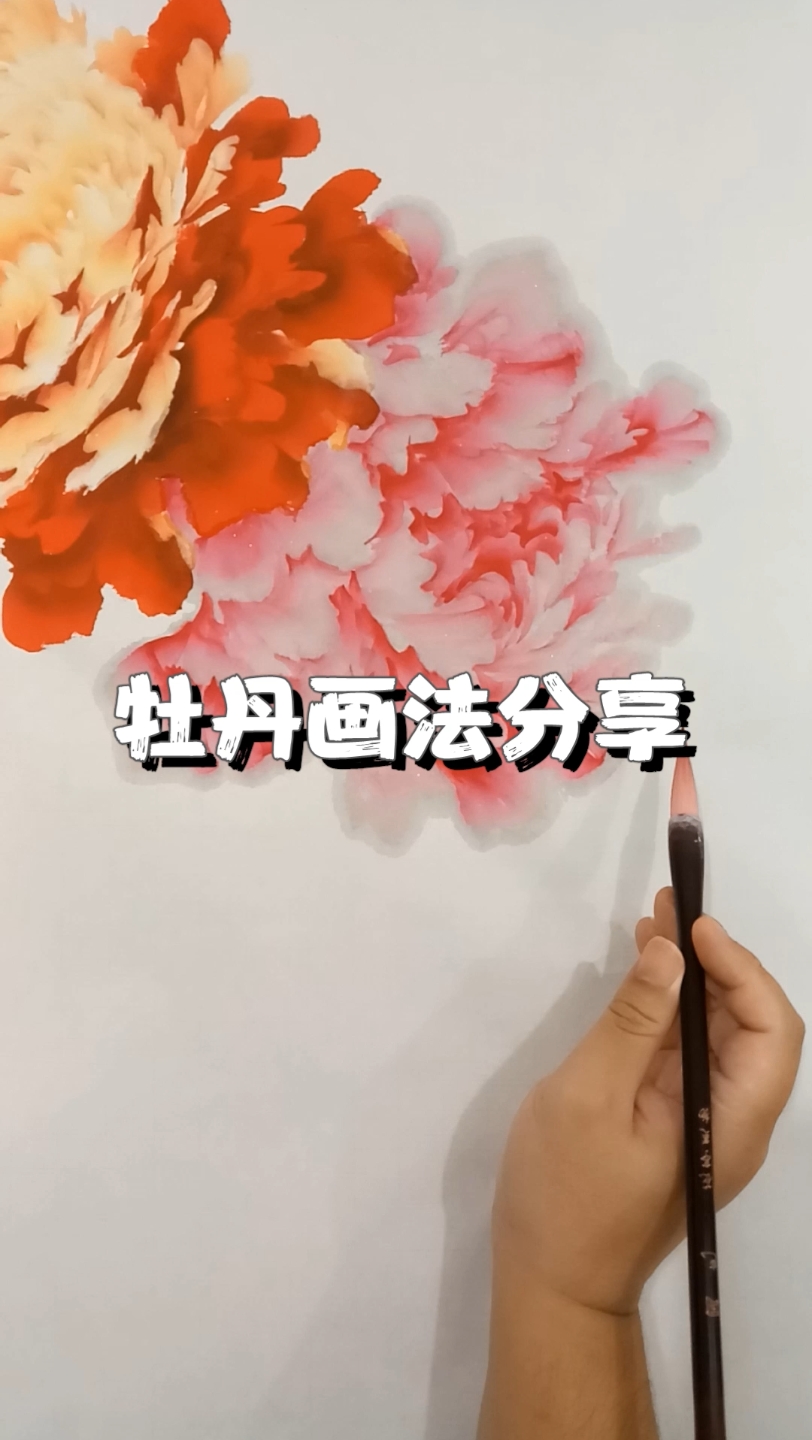 侧面牡丹不难画,找到方法是关键.哔哩哔哩bilibili