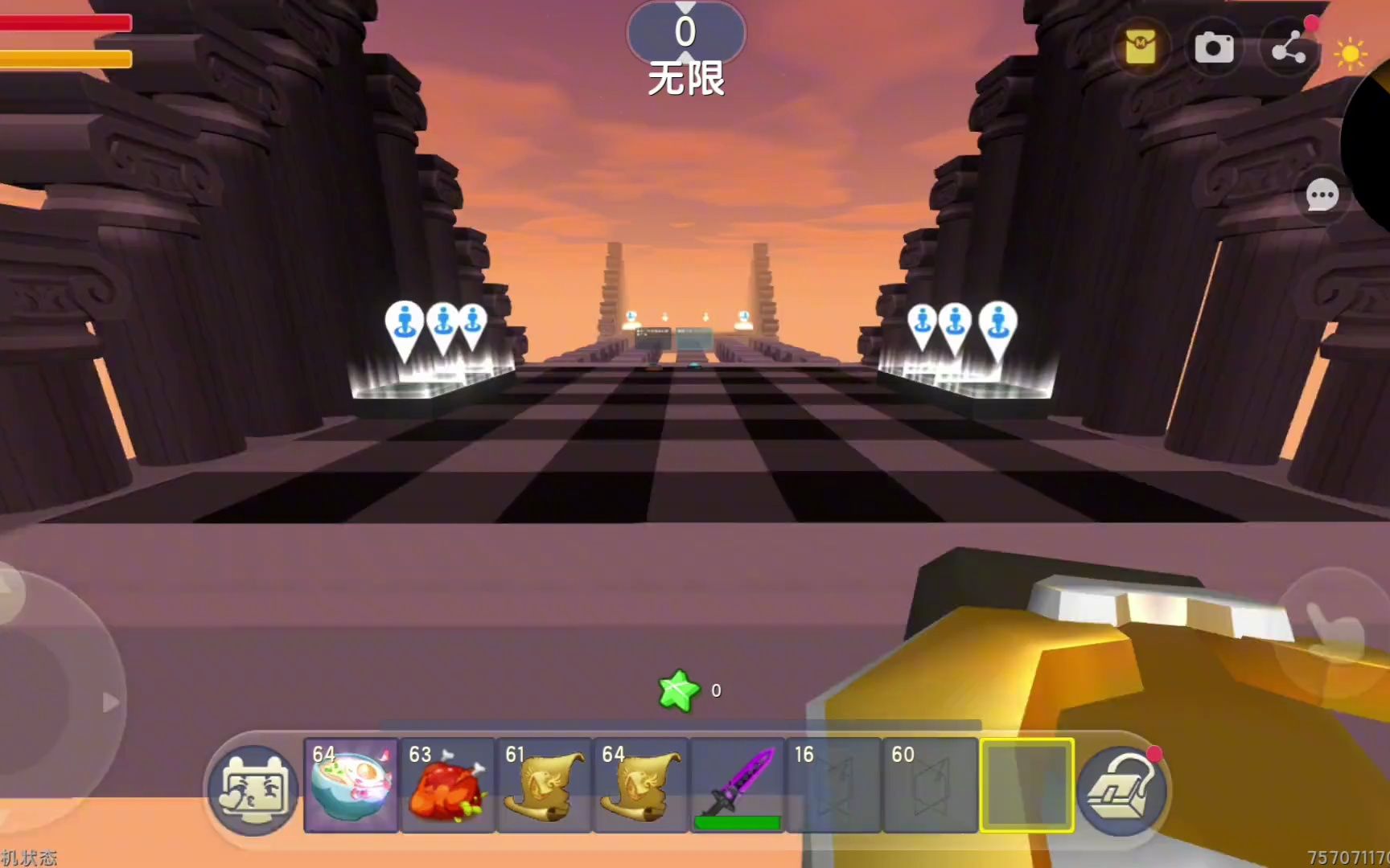 迷你世界:黑色系跑酷,绮梦跑酷差点耗光传送卷轴