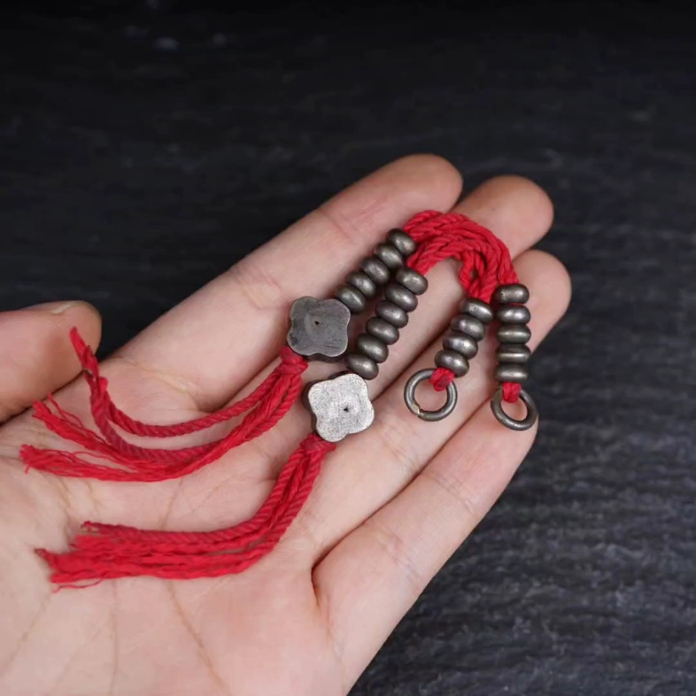 天铁西藏藏式记数挂件格桑花侧挂项链佛珠念珠配饰饰品,记数珠宽6mm