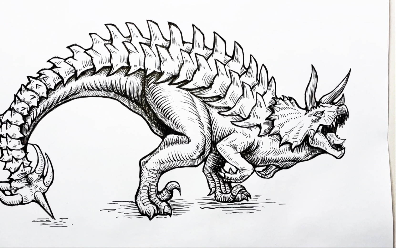 画终极龙,手绘恐龙教程