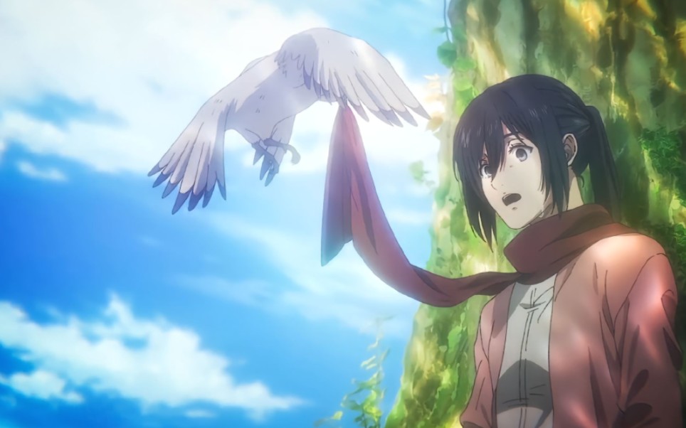 三笠的哭泣直接令人泪崩,艾伦耶格尔晚安.