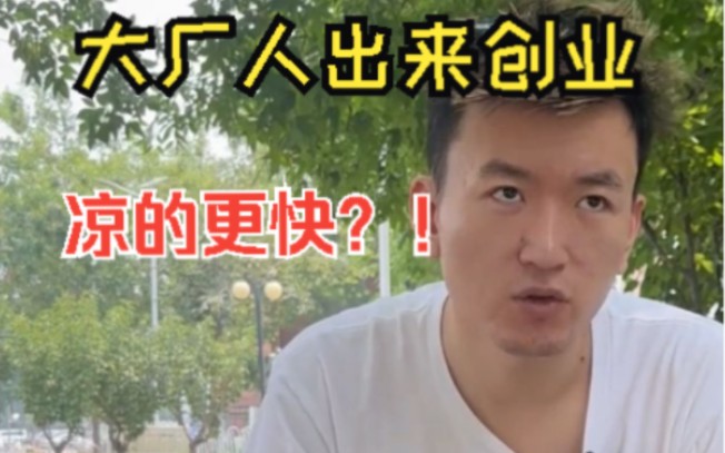 大厂人出来创业凉的更快?!哔哩哔哩bilibili