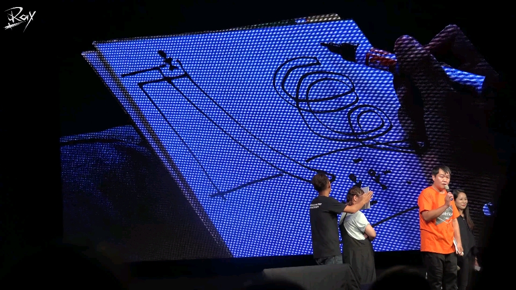 170813andy台湾fm 模仿成员签名 画画