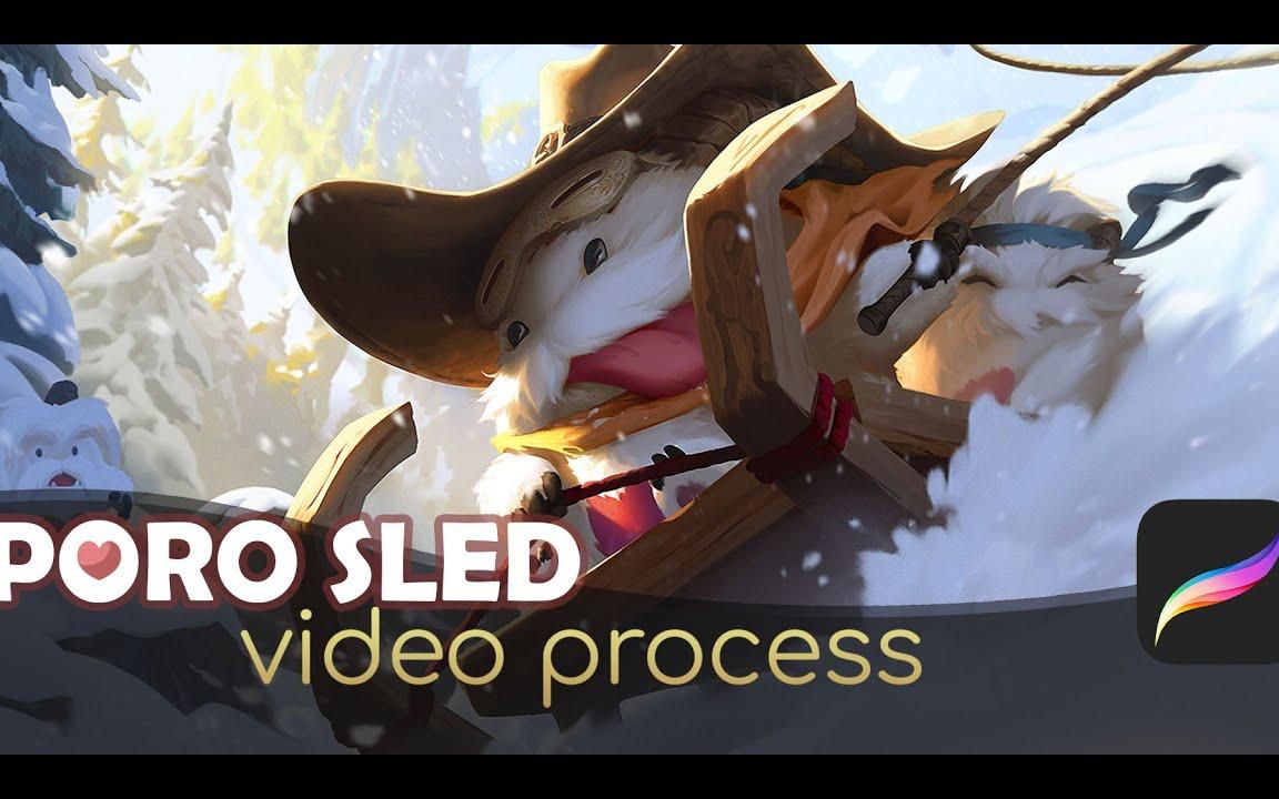 dao le trong绘画过程-【西部牛仔亚索 魄罗绘制】poro sled - video
