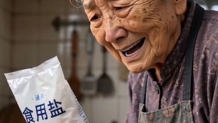 奶奶说盐有氯化钠，不能吃