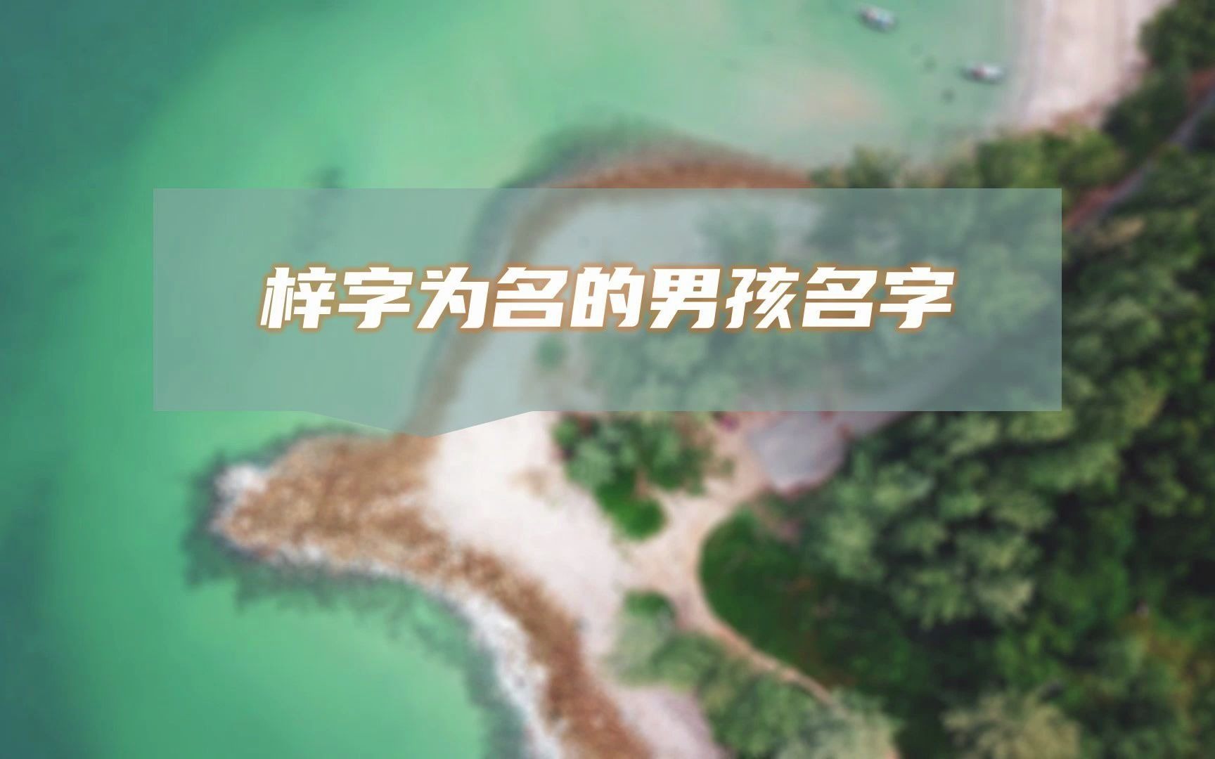 以梓字为名的男孩名字哔哩哔哩bilibili