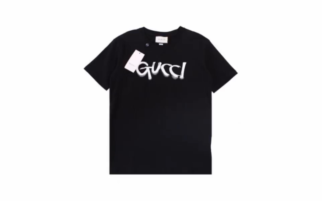 gucci古驰涂鸦印花短袖t恤