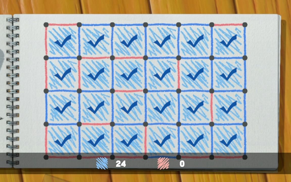 【世界游戏大全51】点格棋0封特难电脑(这个电脑就是逊啦)