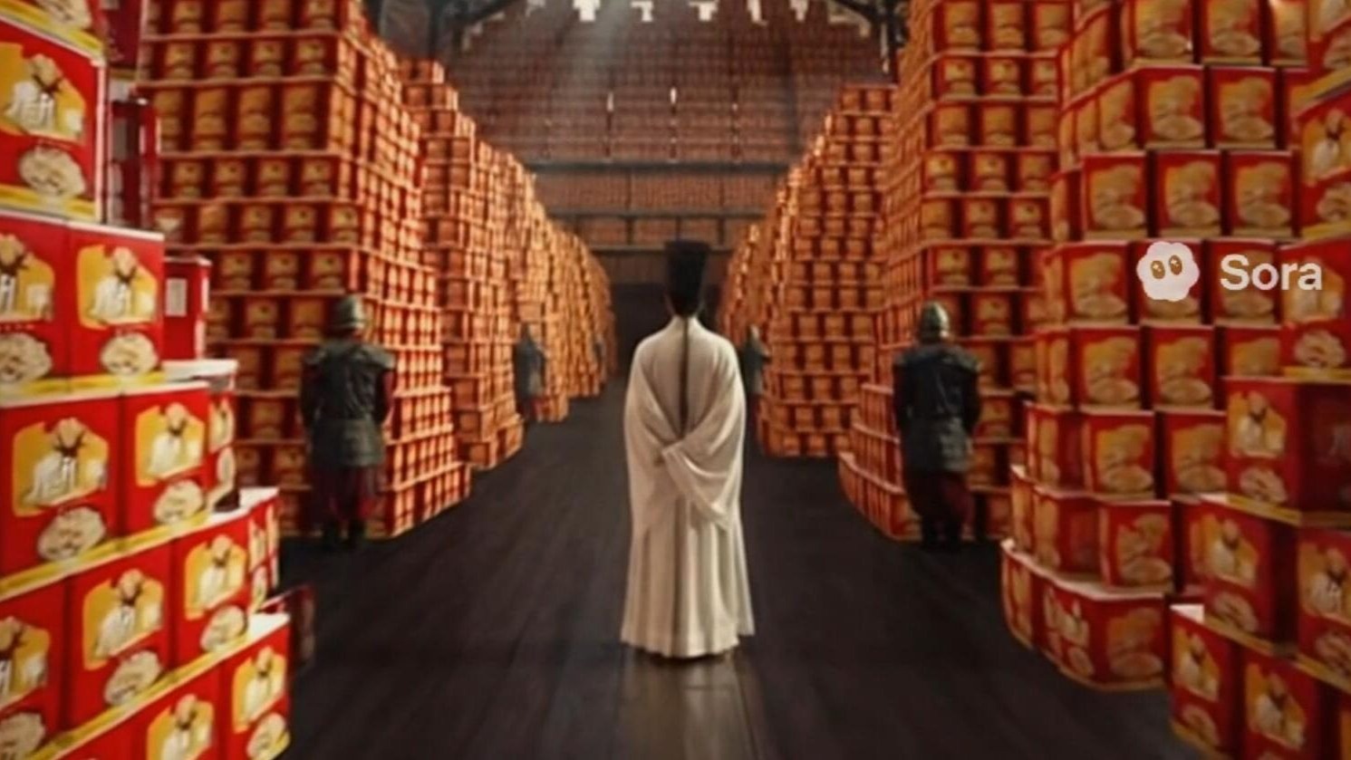 【Sora2】给诸葛亮提供不限量的方便面，诸葛亮能否击败曹魏？