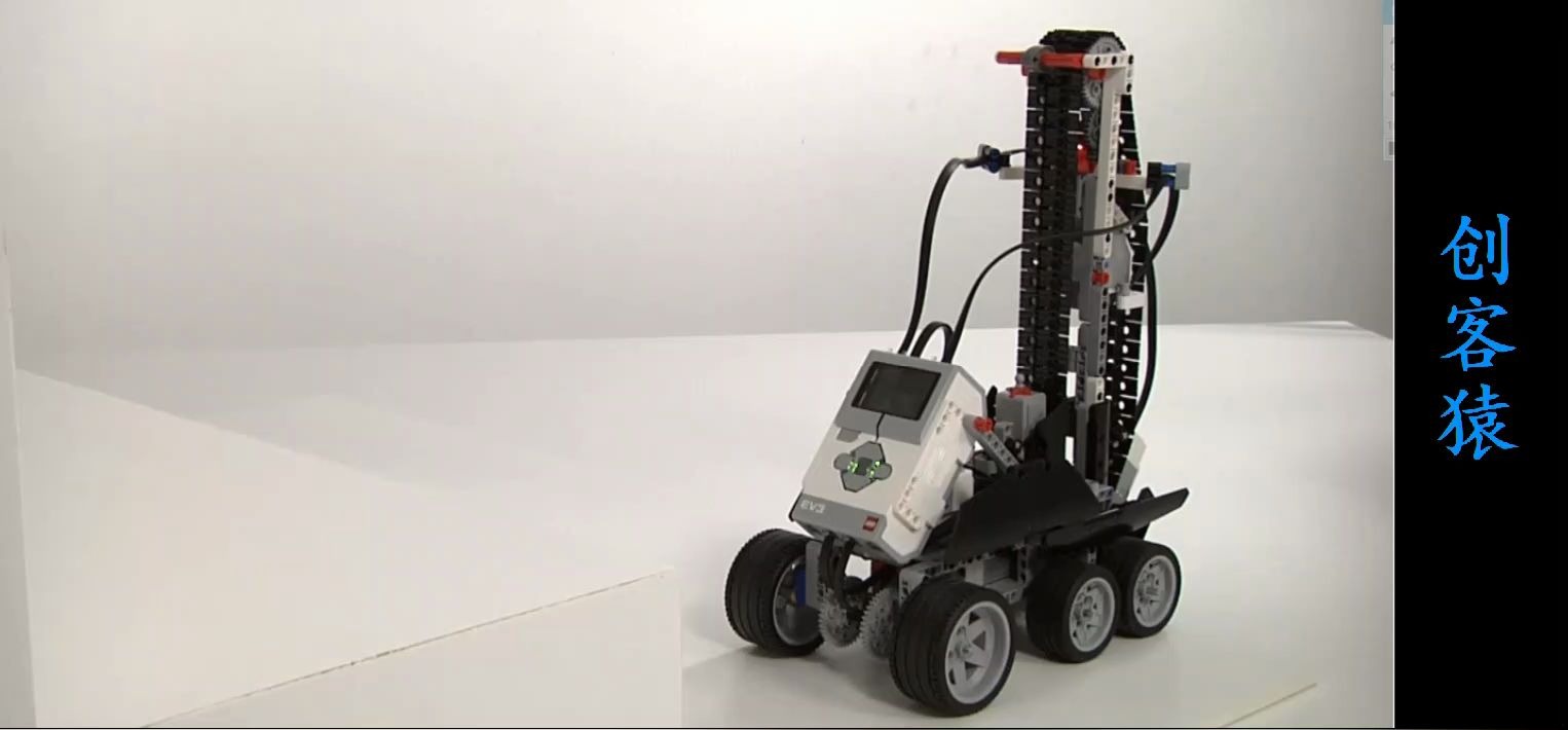 拼搭乐高ev3,阶梯攀爬车,附带搭建图和程序#萌新up主夏令营
