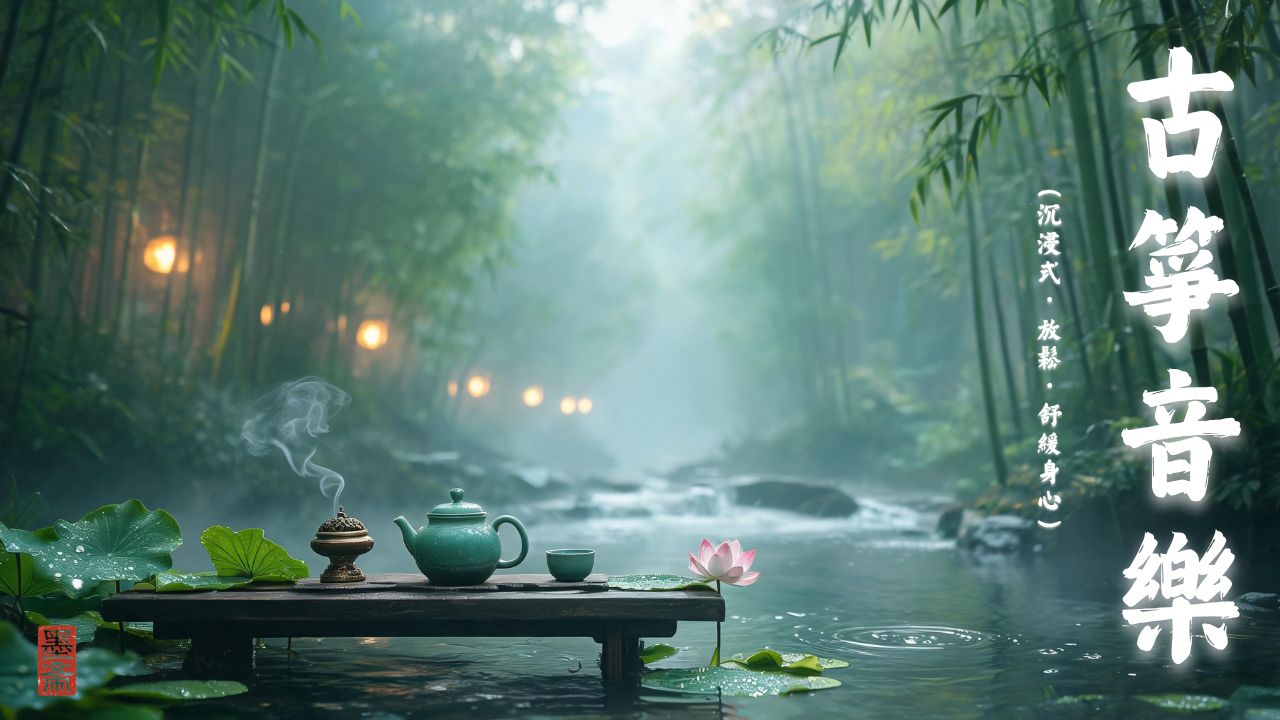 【荷溪清茶古筝】竹涧流泉｜清雅舒缓国风静心纯音