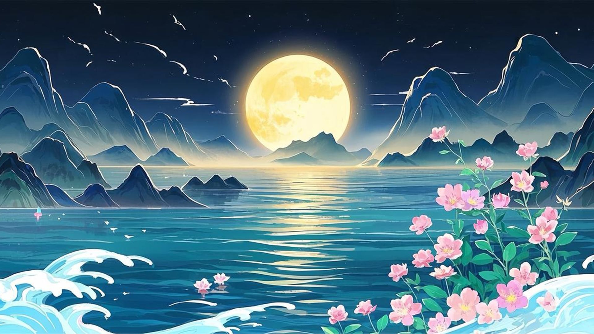 筝韵悠扬《春江花月夜》祝福随古筝飘荡,愿您花好月圆,幸福永随