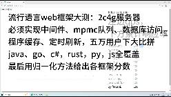 流行web框架大比拼:2c4g服务器,五万用户,全方位
