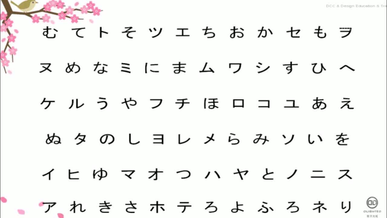 学日语入门日语片假名五十音图