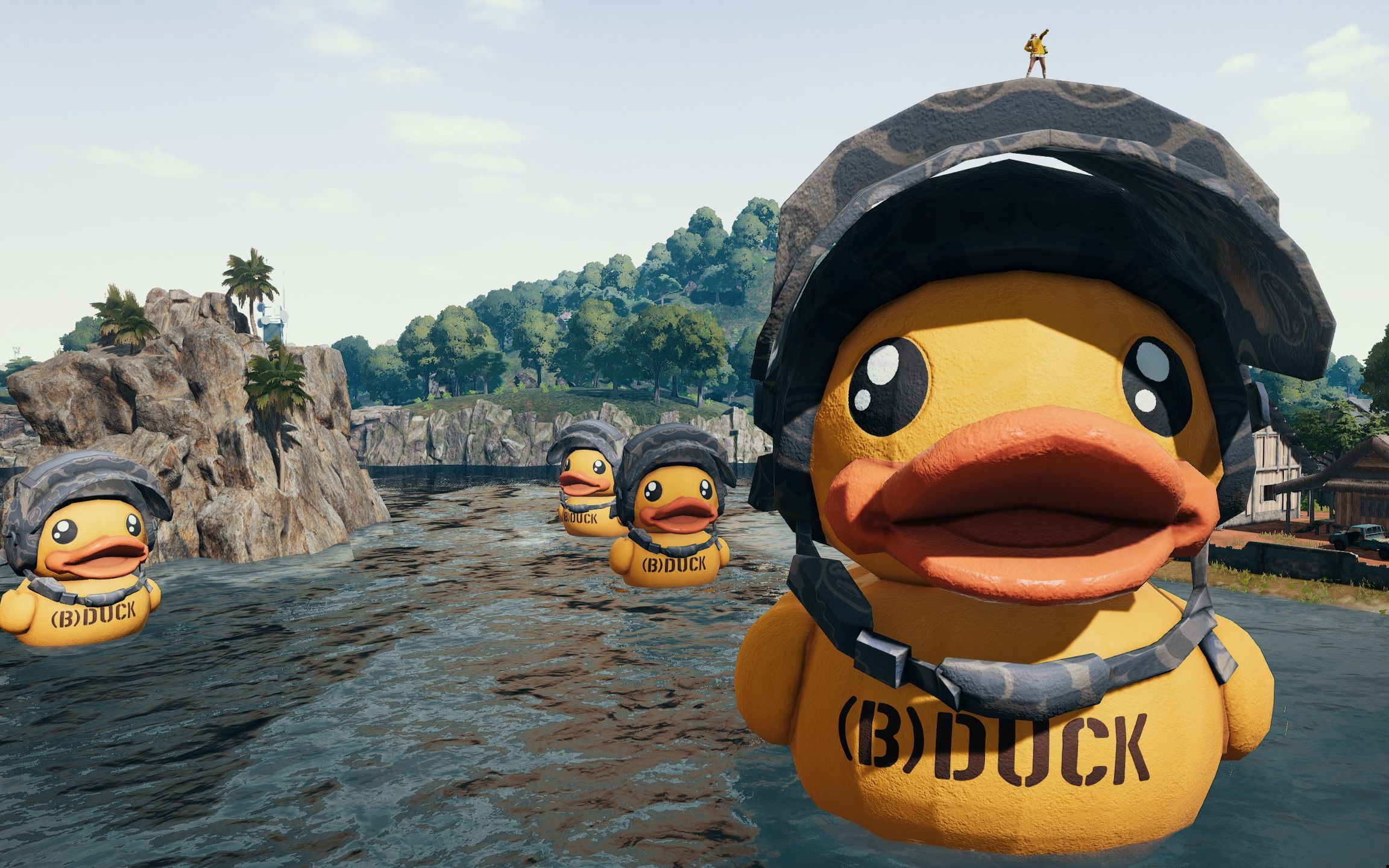 小黄鸭绝地出击#pubg登顶小黄鸭