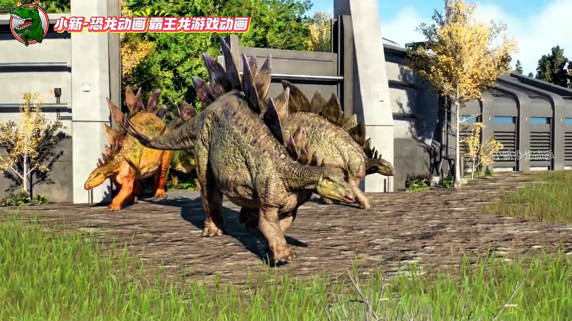 剑龙vs甲龙vs三角龙vs鸭嘴龙vs腕龙 食草性恐龙的战斗侏罗纪世界进化