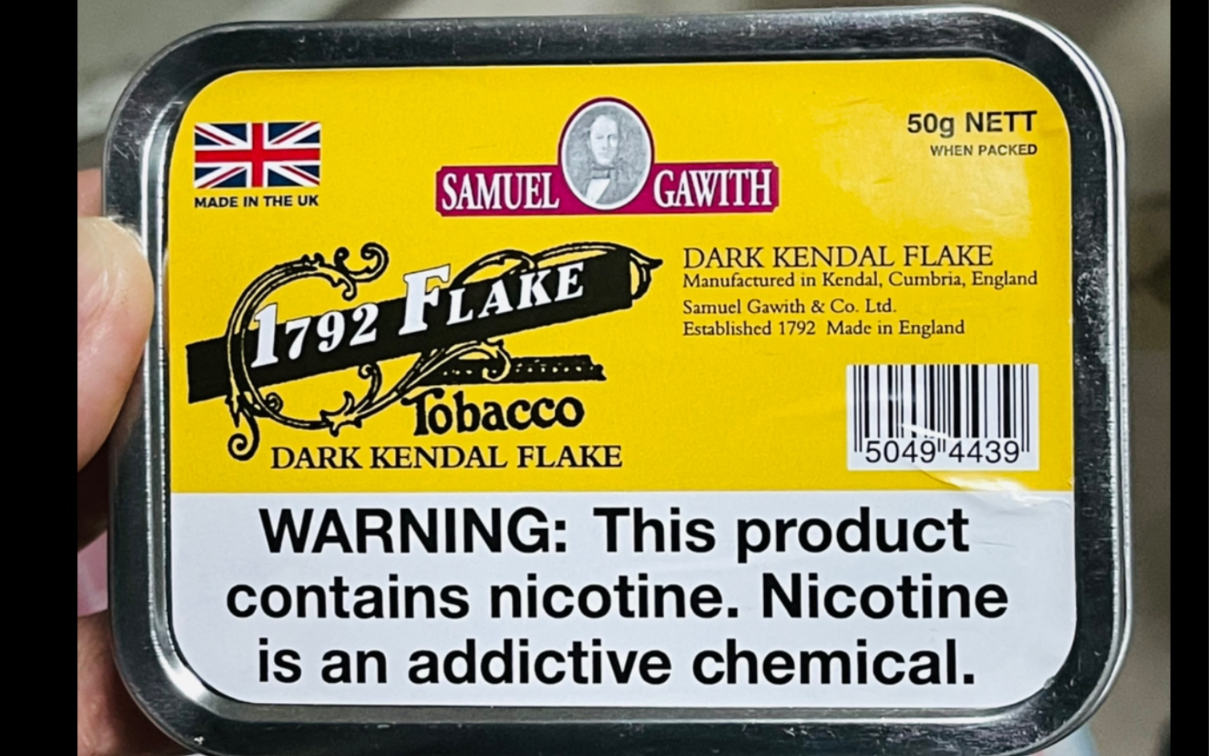 烟斗烟草评测samuelgawith1792flakevb劲道32饱满度40室韵25抽这款草