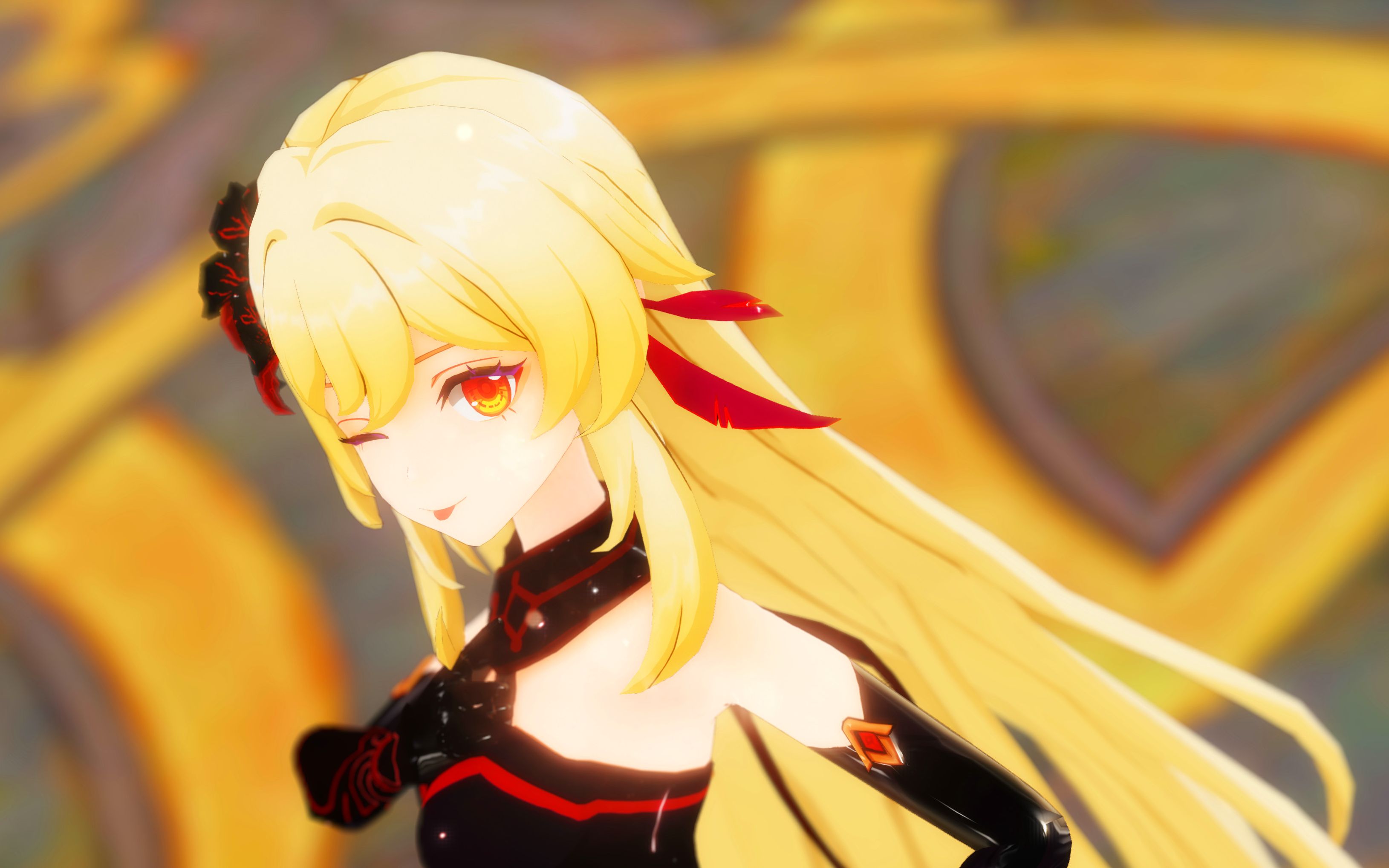 【原神mmd】荧:待我长发及腰,少年娶我可好?_哔哩哔哩_bilibili