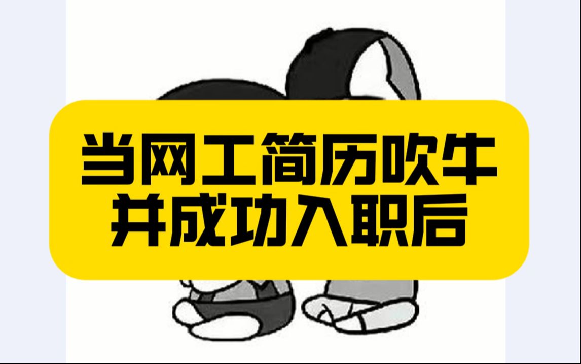 当网工在简历上吹牛并成功入职后...... HCIP+HCIA+HCIE 华为认证 题库哔哩哔哩bilibili