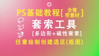 【PS基础教程】PS套索|多边形|磁性|套索工具操作讲解(点击可看所有视频)