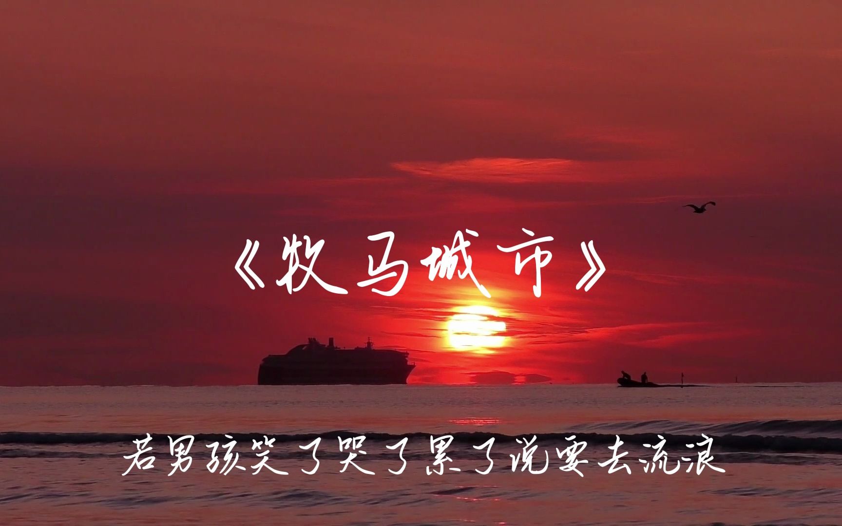 毛不易《牧马城市》"把烦恼痛了吞了认了算了不对别人讲,谁还没有辜负