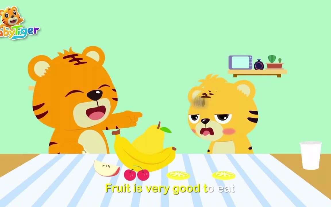 [图]贝乐虎BabyTiger英语儿歌动画系列 We Like Fruit 我们爱水果