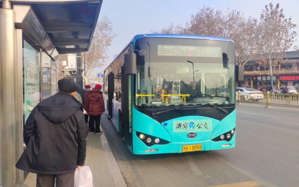 (新年首作)济宁公交两段比亚迪k8的走行音,第一段靠右窗,第二段靠左窗