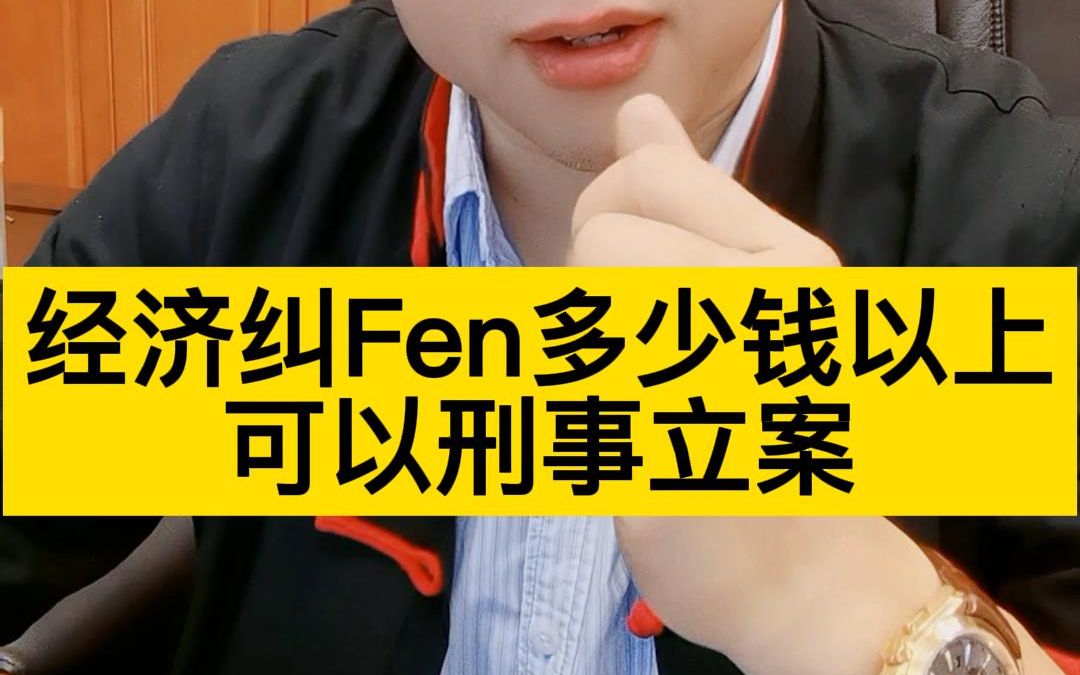 经济纠纷多少钱以上可以刑事立案哔哩哔哩bilibili