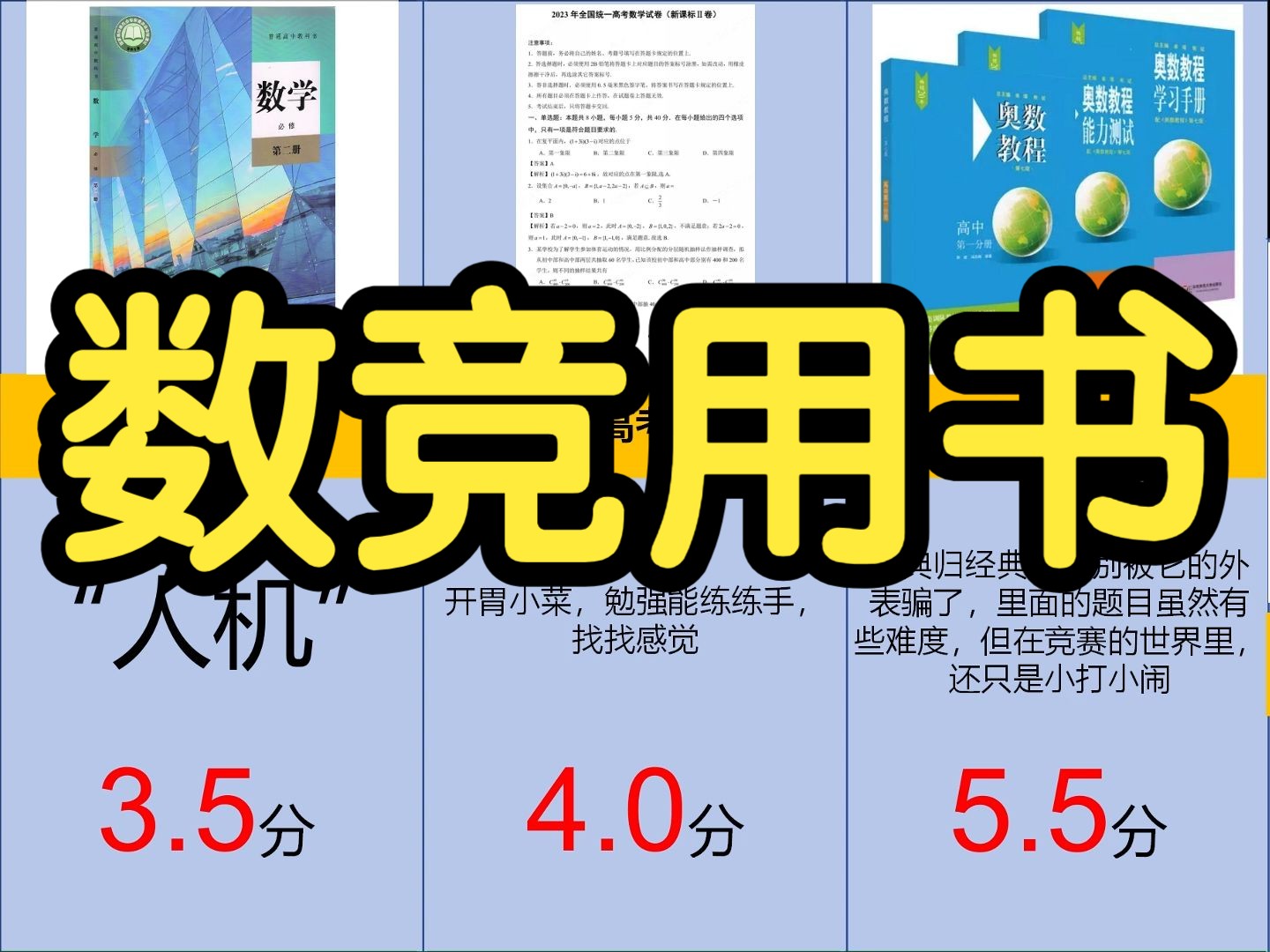 ▲数学竞赛用书排行榜(锐评版)哔哩哔哩bilibili