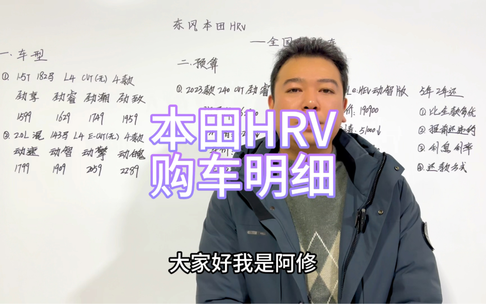 东风本田HRV购车明细分享,五年分期两年还坑点哔哩哔哩bilibili