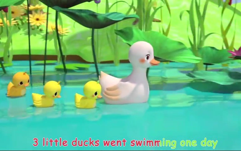 [图]英语启蒙儿歌 1-5数学专用 Five Little Ducks 五只小鸭子