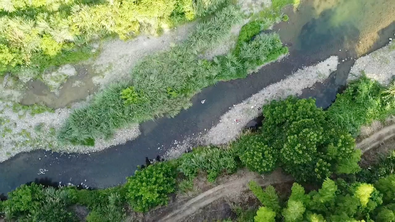 [图]夏天河里戏水 游泳