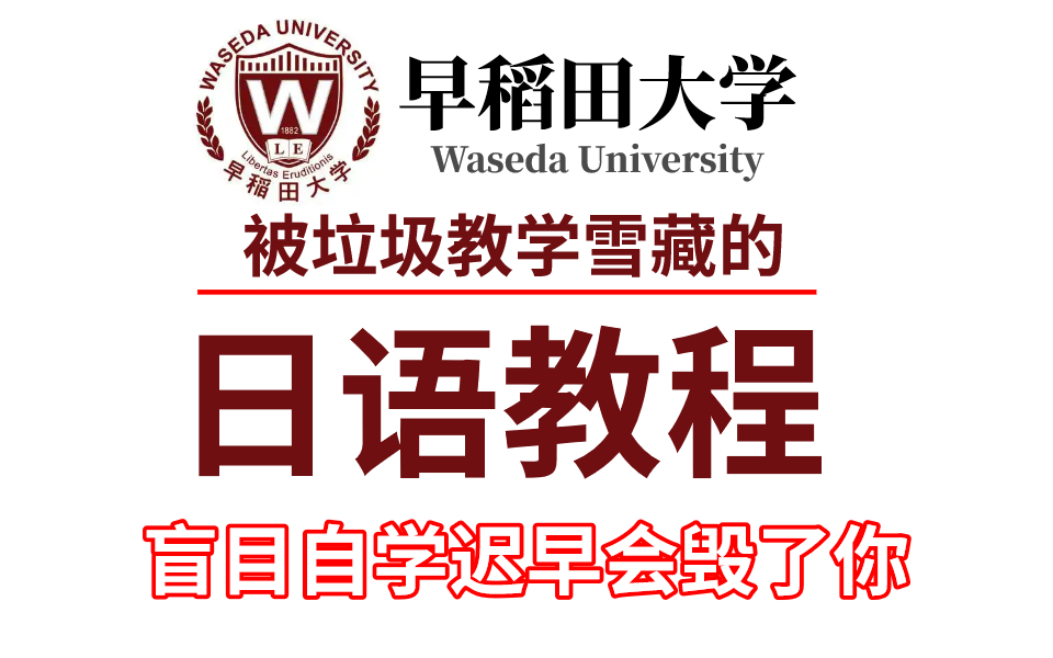 【全网最细】早稻田大佬耗时268小时呕心沥血制作的日语教程,满满干货!别让那些垃圾教程毁了你!!哔哩哔哩bilibili