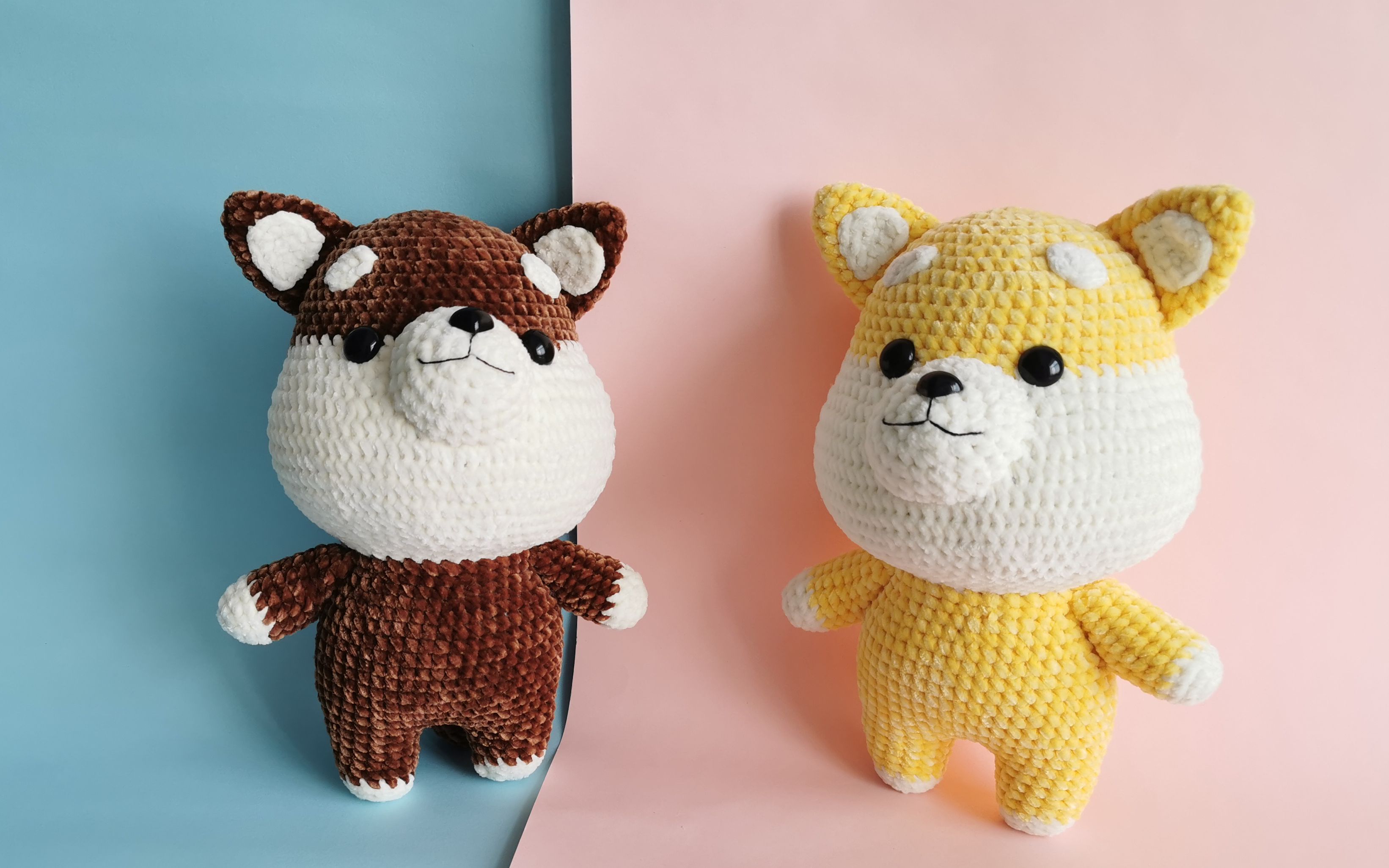 【汤小仙手作】第48集 柴犬狗狗玩偶编织教程—上 钩针毛线玩偶编织